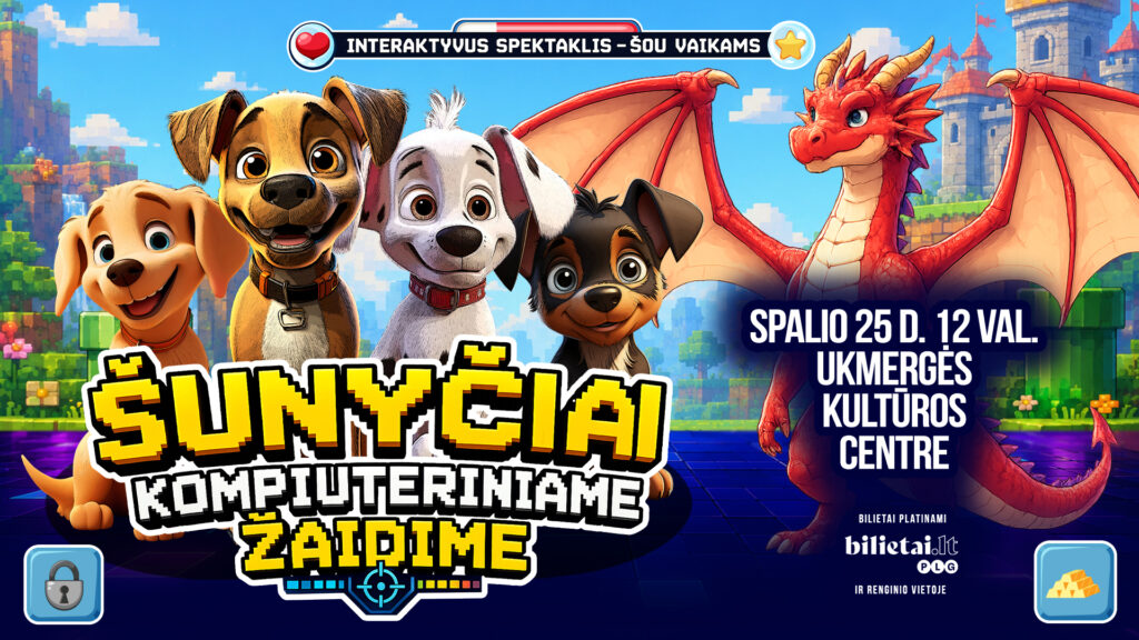 Interaktyvus spektaklis-šou „Šunyčiai kompiuteriniame žaidime”